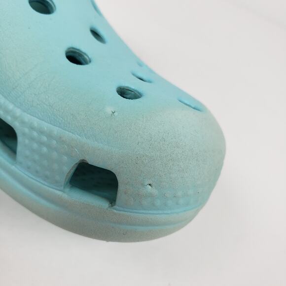 Crocs Classic Toddler Girls Size 11 c Light Blue Slip On Casual Clog Shoes - Picture 10 of 12
